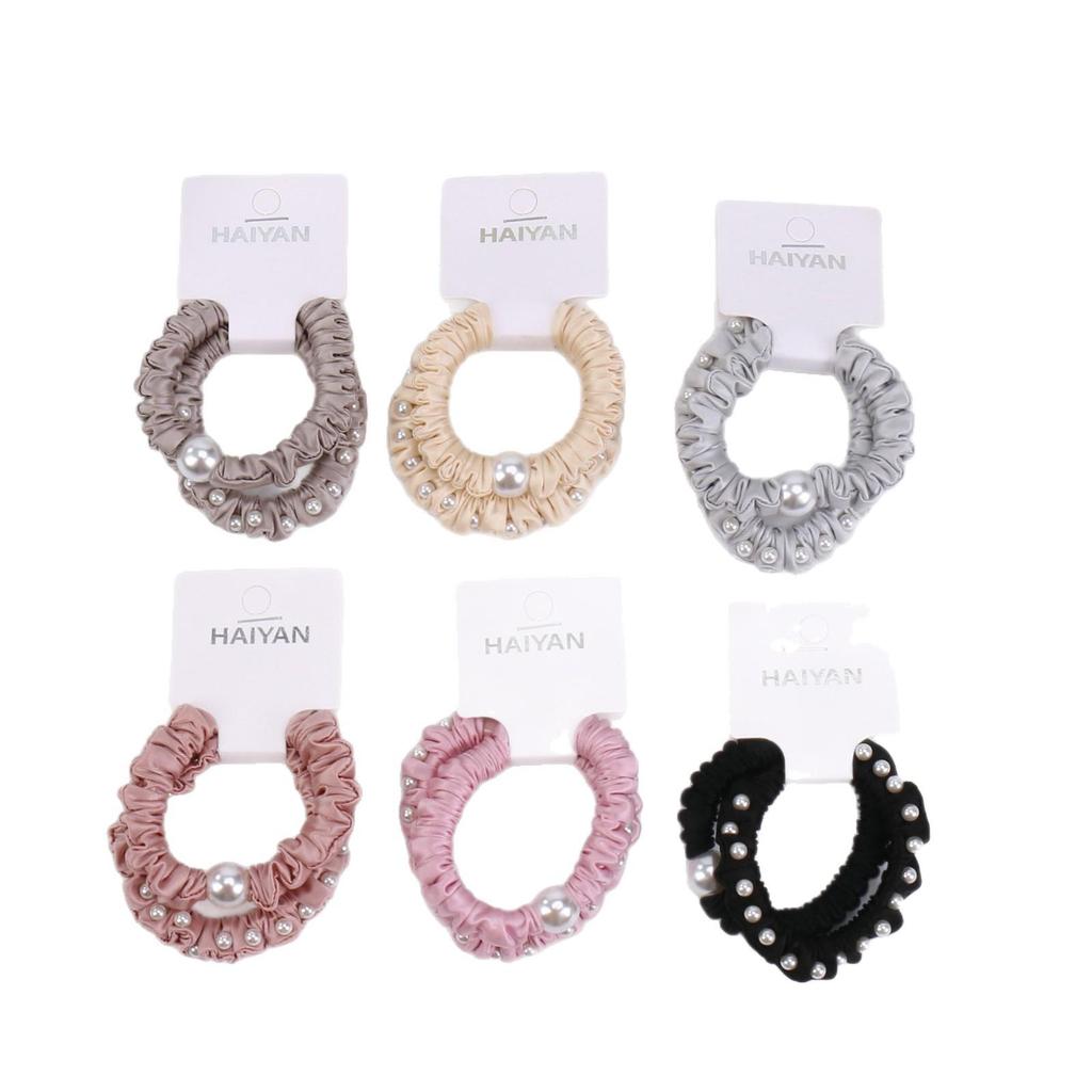 Exquisite Pearl Scrunchie: Durable, High-Elastic Hair Tie for Women’s Ponytails