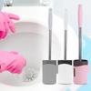 Stainless Steel Long-Handled Brush With Base Toilet Brush Set Toilet No-Punch Wall Hung Toilet Washer