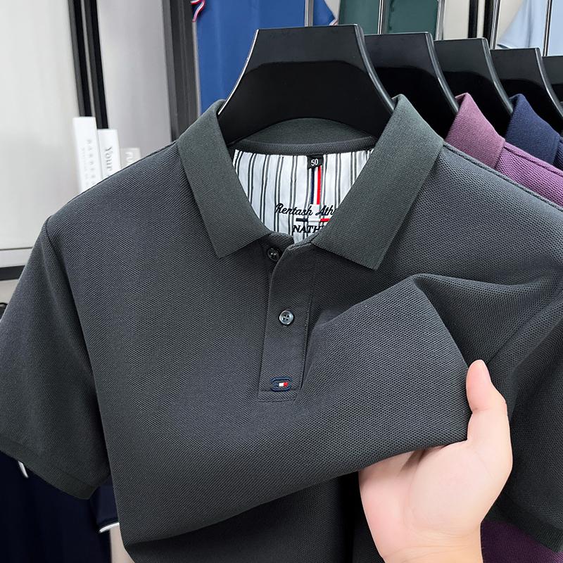 Light Luxury High-quality Summer Pure Cotton Lapel Short Sleeved T-shirt Fashion Trend Polo Shirt Top