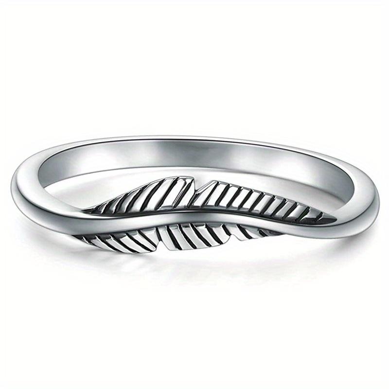 1pc Single-leaf Ring, Classic Solid Color for The Ring Finger, Daily Matching