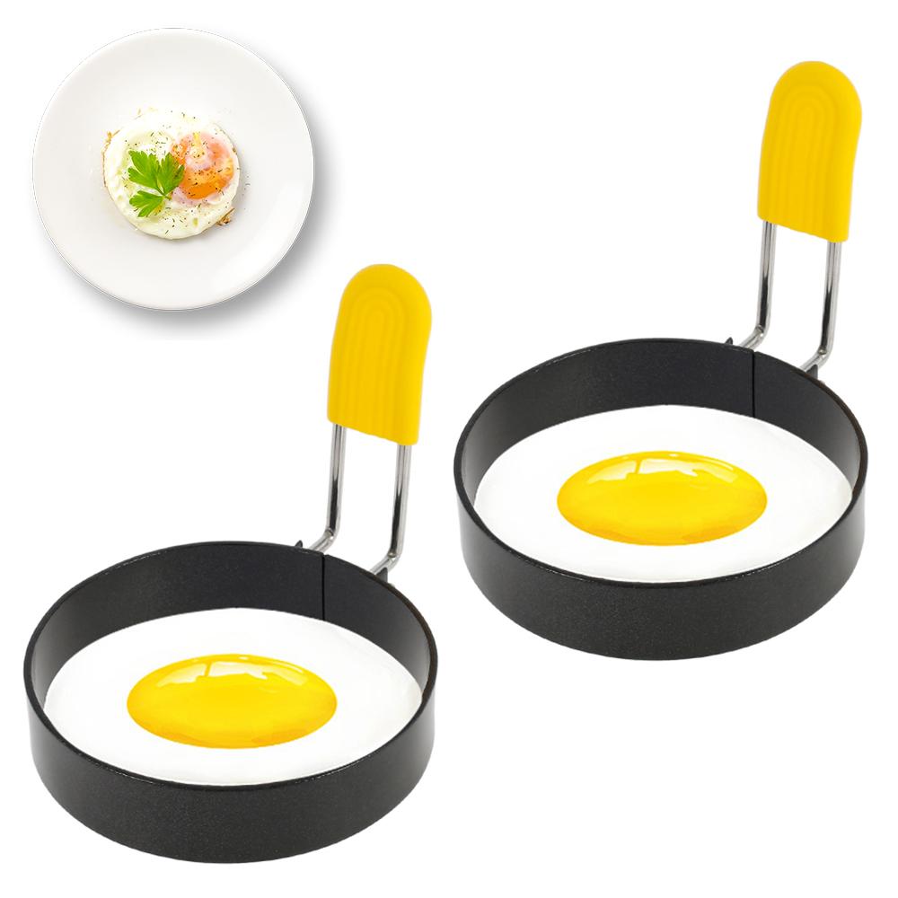 4Pcs Stainless Steel Fried Egg Shaper Egg Mold DIY Breakfast Round Egg Pancake Rings Sandwich Cooking Kitchen Accessories Gadget