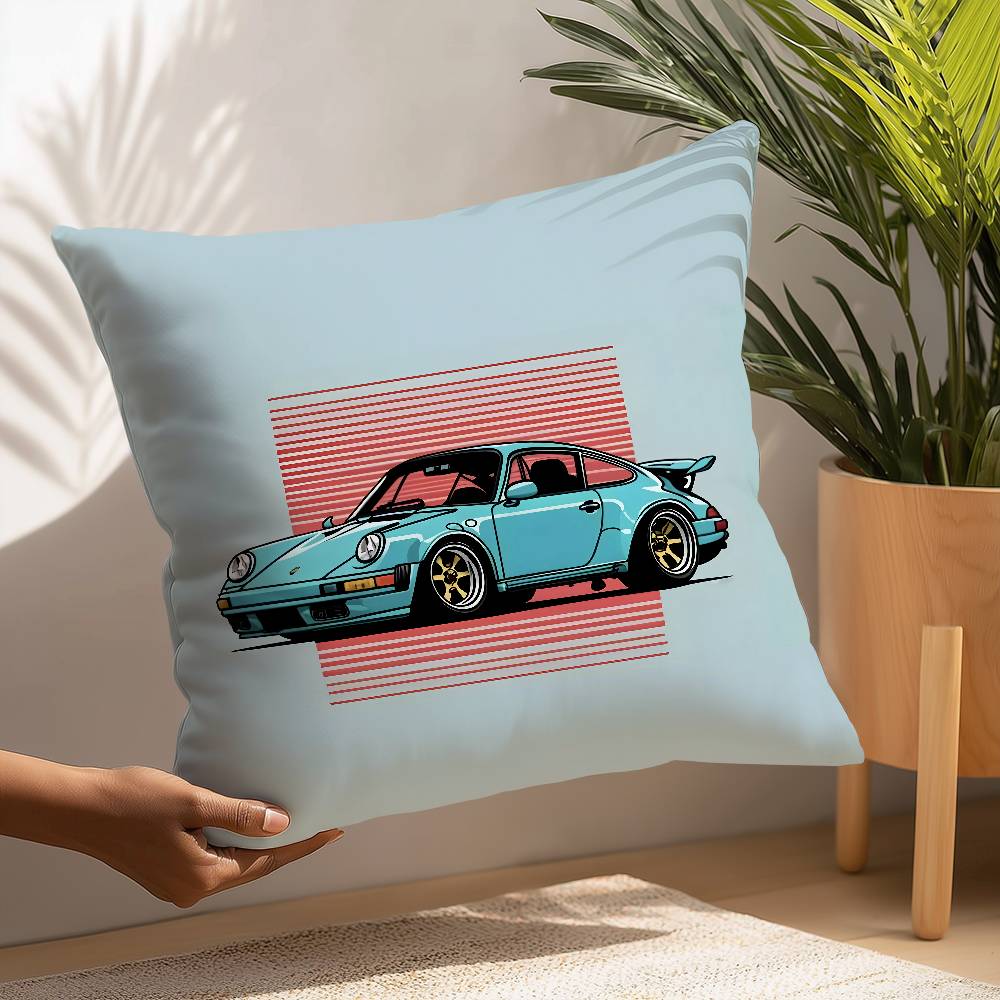 Cool Supercar Pillow Case Plush Fabric Soft Pillowcase Double Sided Print Cushion Cover Household Gifts