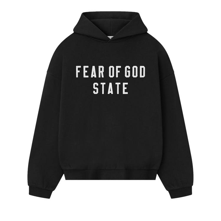 

Fear of God Essentials 90s Fit Fleece Hoodie Jet Black Men Tops 192SP256210F XL