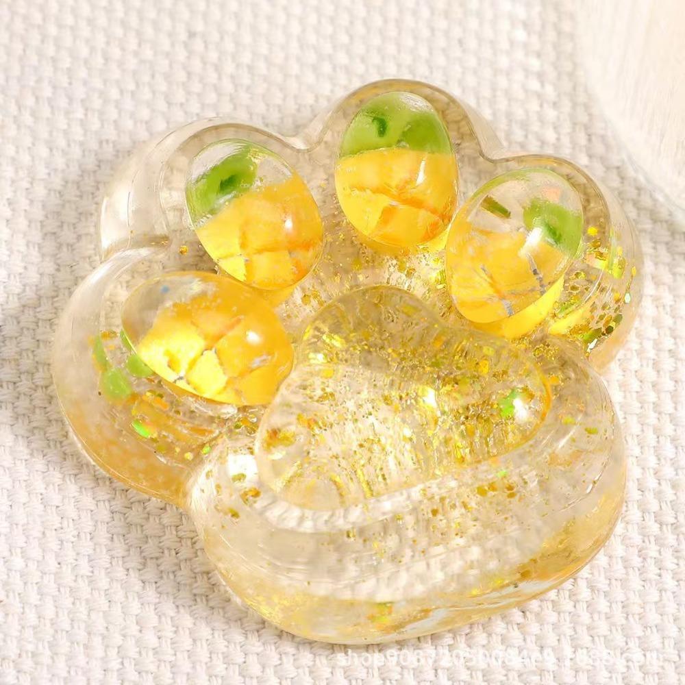 Cute Fruit Style Cat Paw Squishy Strawberry Pineapple Jelly Toy Hand Squeeze For Daily Stress Relief