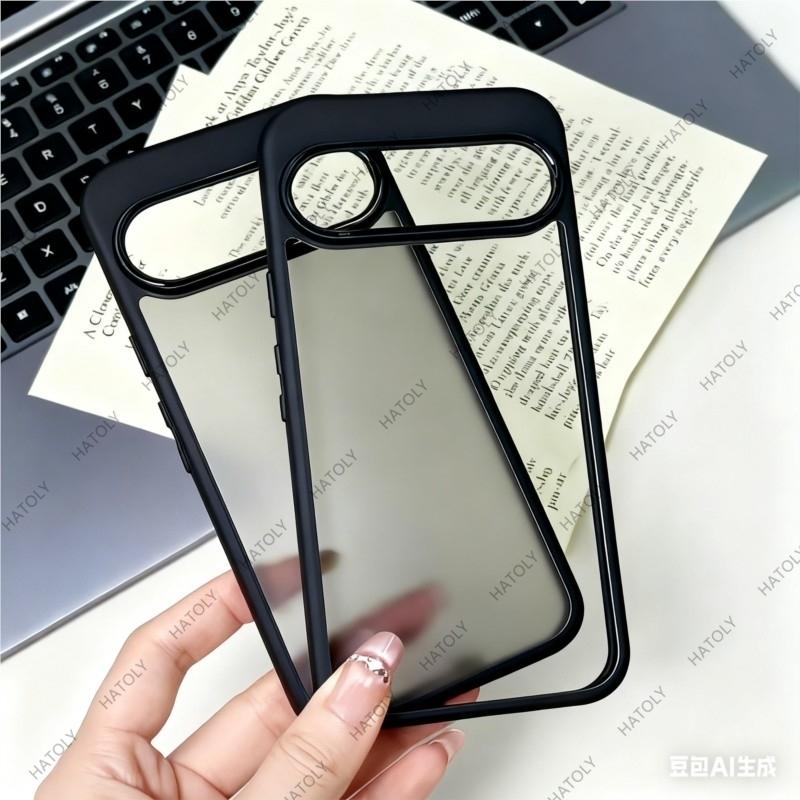 For Google Pixel 10 Pro Case For Google Pixel 10 Pro TPU Shockproof Transparent Black Frame Case For Pixel 10 10 Pro 10 Pro XL