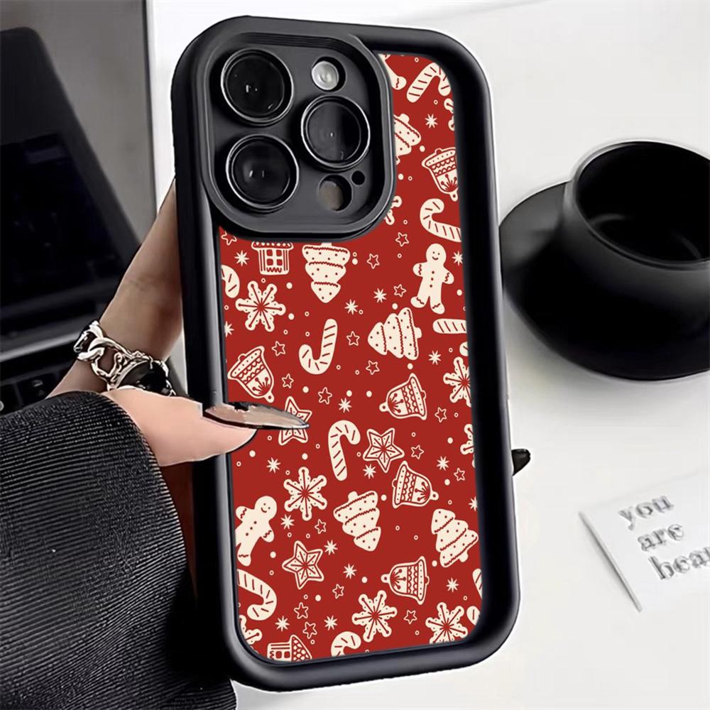 N115 Merry Christmas desig Šťastný Nový Rok Soft Angel Eyes Pouzdra na telefon Samsung S23 S24 Ultra S21 A54 A34 A13 A14 A06 A24 Realme 12 Shockproof Cover