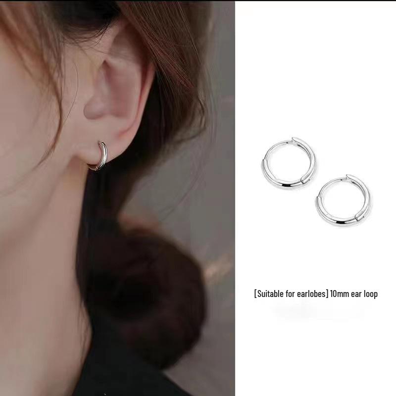 Sleek Hoop Earrings: Minimalist Design, Versatile Style for Women