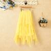 Women's Irregular Mesh Midi Skirt, High,waisted Versatile Half Skirt