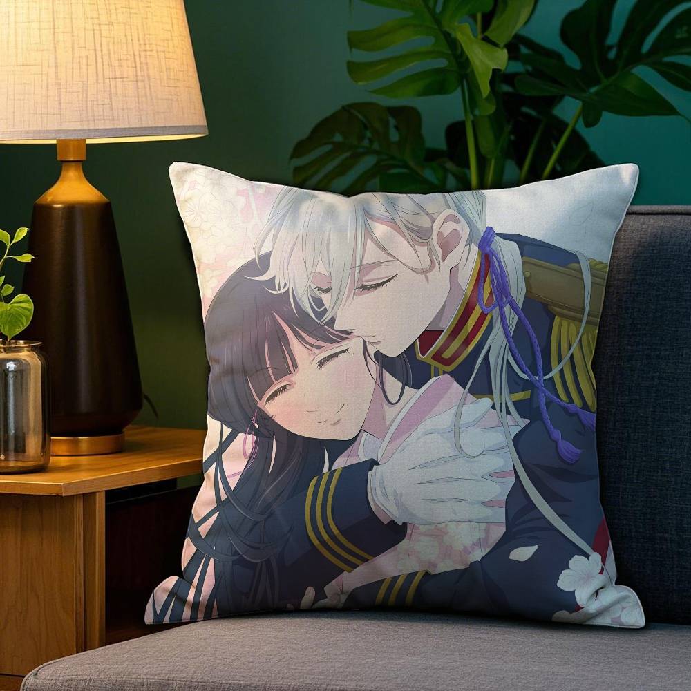 

Anime Kwaii My Happy Marriage Pillow Case Anti-dustmite Pillowcase Invisible zipper silky short plush Sofa cushion cover 12x12Inch