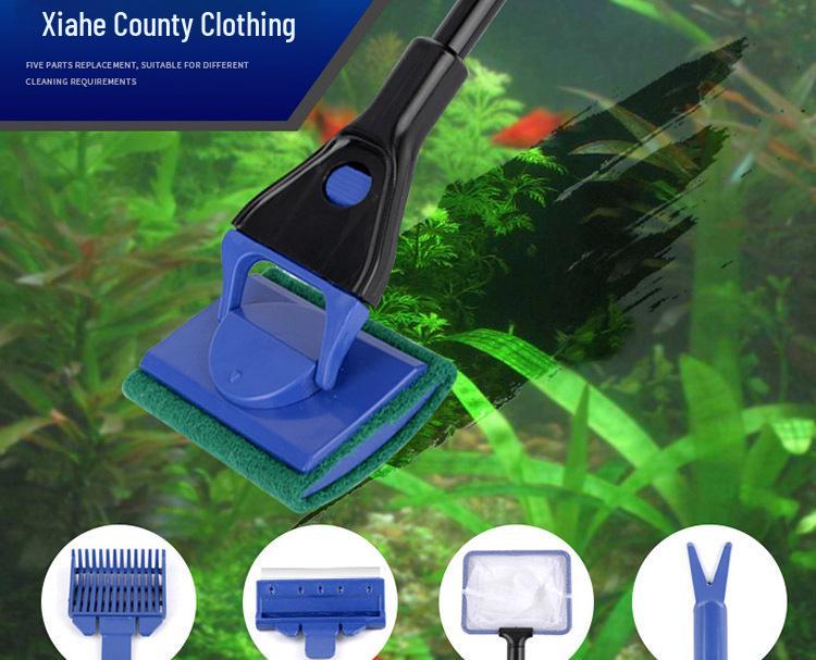 Multi-Function Long Handle Fish Tank Cleaning Brush