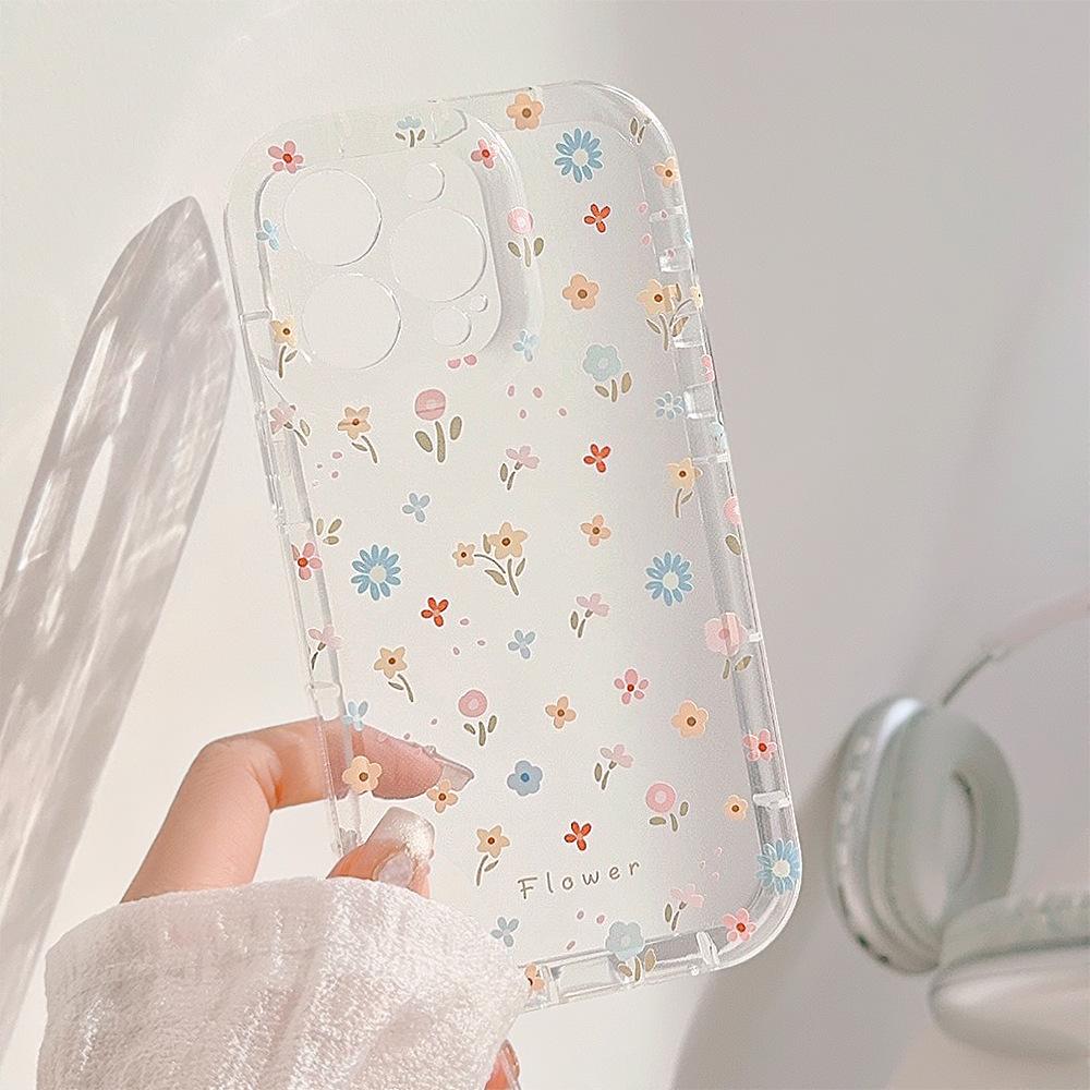 Transparentes Blumenständer 14promax für Apple Handyhülle 13 Frisch für IPhone15 für 16 Sturzsicher 12