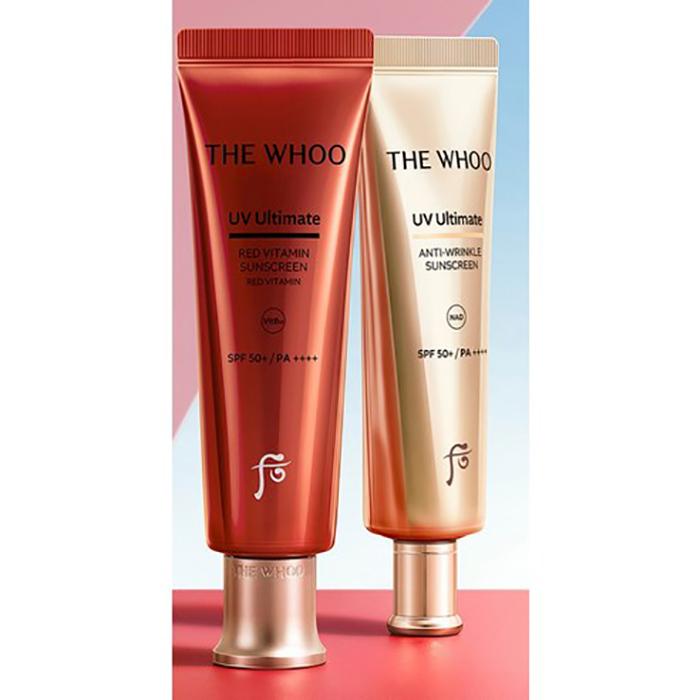The Whoo UV Ultimate Anti-Wrinkle Sunscreen SPF50+ PA++++ – High Protection & Anti-Ageing Care, Korean