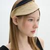 Brown Hat [serre-tete] Folding Fascinator - Straw