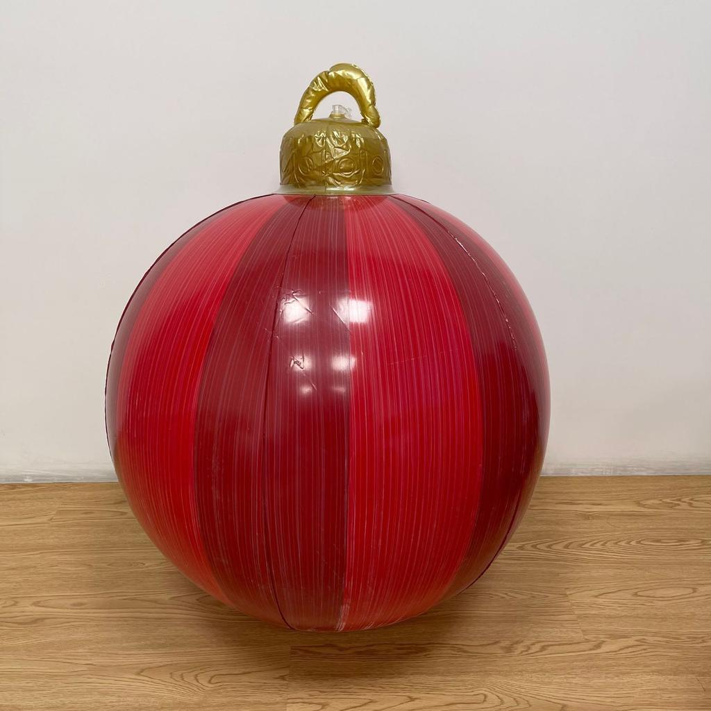 60CM Weihnachten Aufblasbare Dekorierte Kugeln Weihnachten Außen Weihnachtsbaum Dekorationen Aufblasbare Christbaumkugeln Spielzeug mit Licht