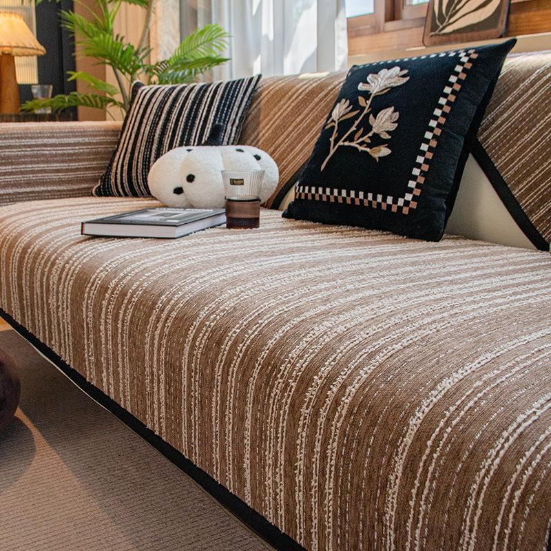 New Sofa Cushion, Universal In All Seasons, Non-Slip And Dirt-Resistant Armrest Towel, High-Grade Chenille Sofa Cover Seat Cushion