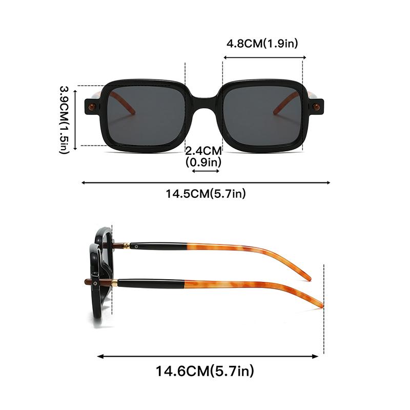 Punk Square Sunglasses Men Fashion Vintage Candy Color Rim Outdoor Shades Women Trendy Brand Design Casual Sun Glasses
