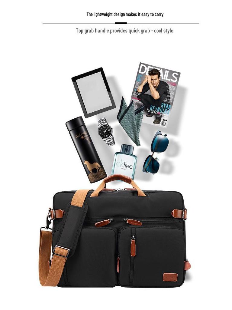 Borsa a mano multifunzionale da uomo: Zaino e Borsa a Tracolla Eleganti a 3 Modi