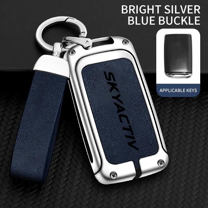 Zinc Alloy Car Key Holder Skyactiv for Mazda 3 2 6 CX3 CX5 CX30 CX8 CX9 MX5 SKYACTIV Remote Protector Car Key Cover