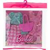 Barbie Fashion 2-Pack Flower Dress and Pants Set Doll Clothes and Accessories for 3 Years and Up Pink HRH43