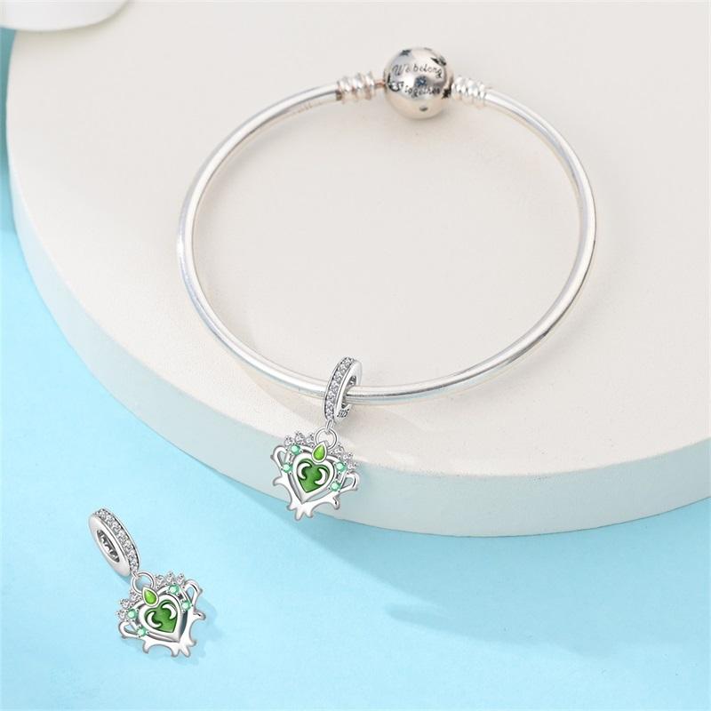 925 Silver Element Charms Beads Water Ice Fire Wind Pendants for DIY Bracelets Fine Jewelry Making