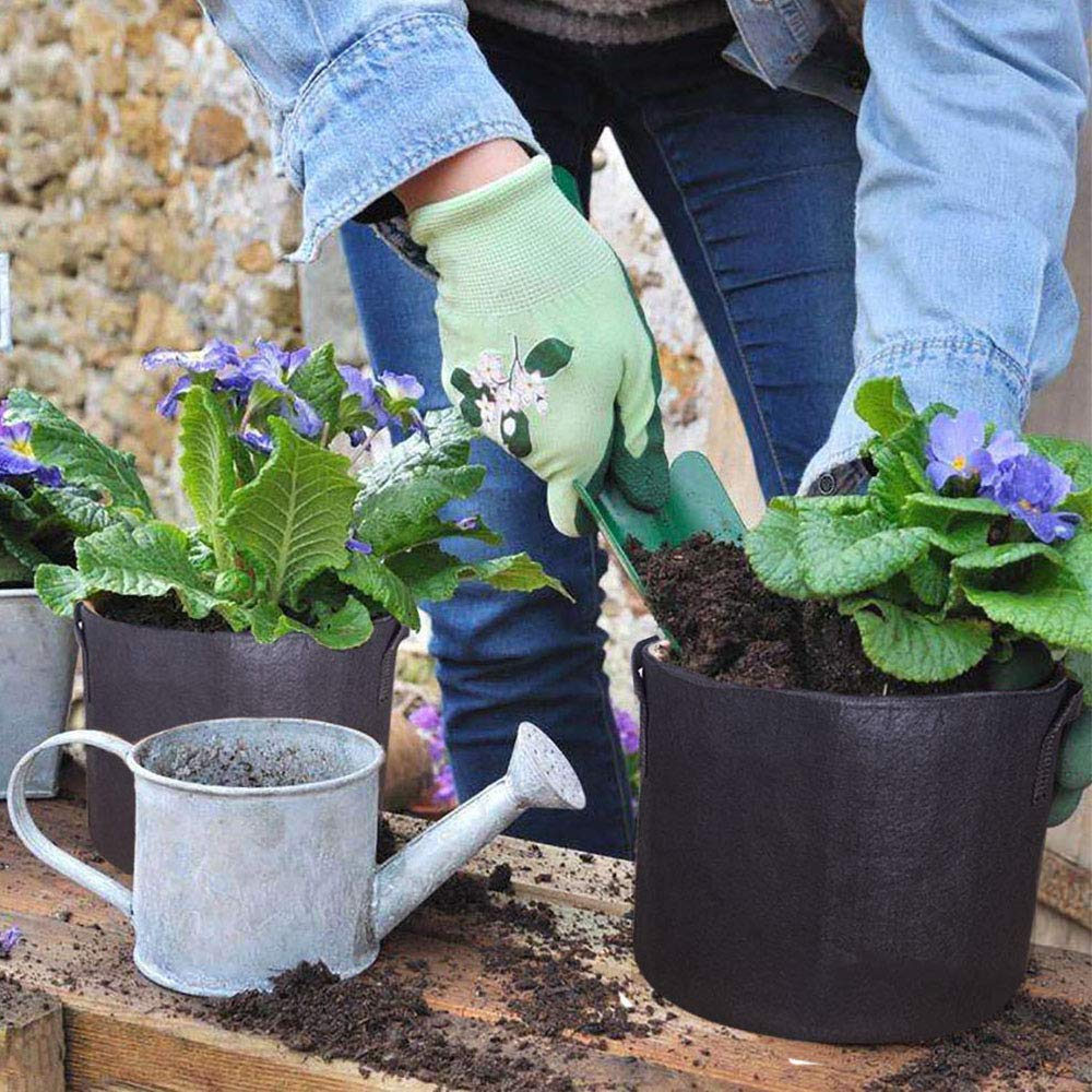 FLYZY Fabric Pot Planter Felt Planting Bag Gallon Garden Horticulture Plant Growth Vegetable Cultivation Growth Promotion 8 Sets Gallon Height 22 X