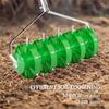Rolling Lawn Aerator, Manual Grass Spike Roller, Heavy Duty Garden Aerator with 3 Piece Detachable Handle and T-bar Grip, Outdoor Garden Lawn Tool