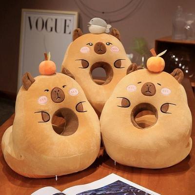 Pibara Capybara Nickerchenkissen Schlafkissen Büro Mittagspause Dekokissen Mädchen Grundschüler Schlafen Kinder