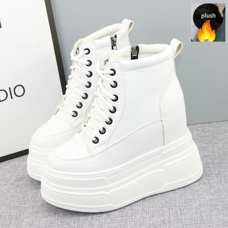 Fashion 13CM Spring Autumn Ankle Boots Women Platform Cushioned Wedge High Brand Chunky Sneakers Fashion Shoes