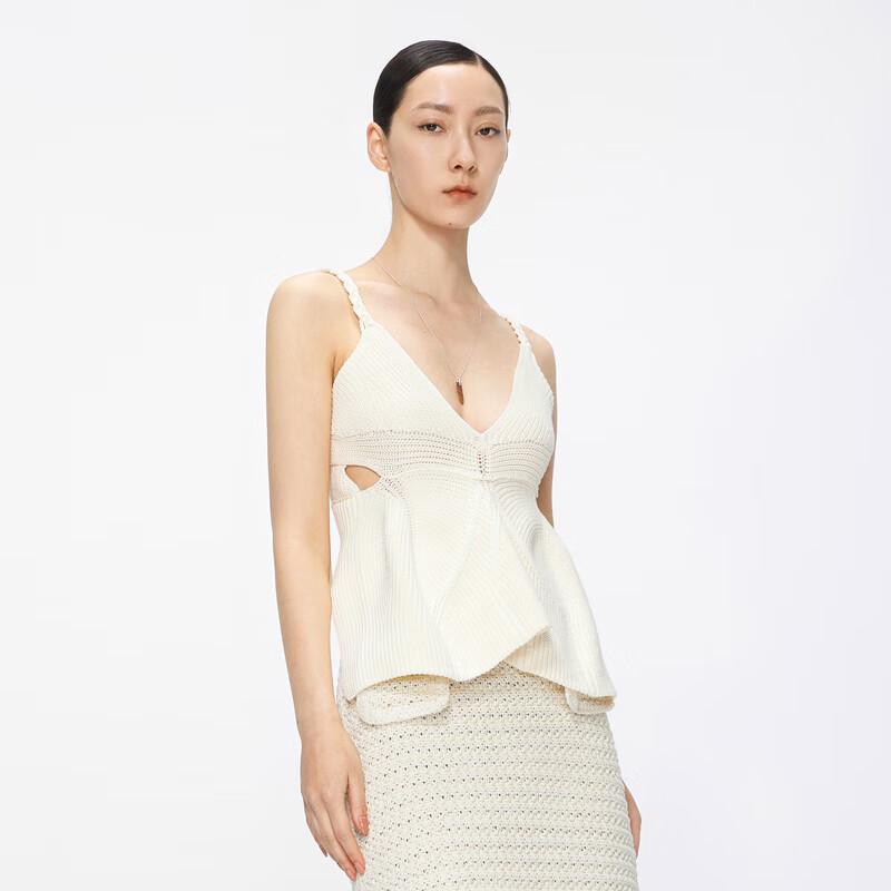 JNBY 2023 Spring Slim-Fit Knitted V-Neck Tank Top