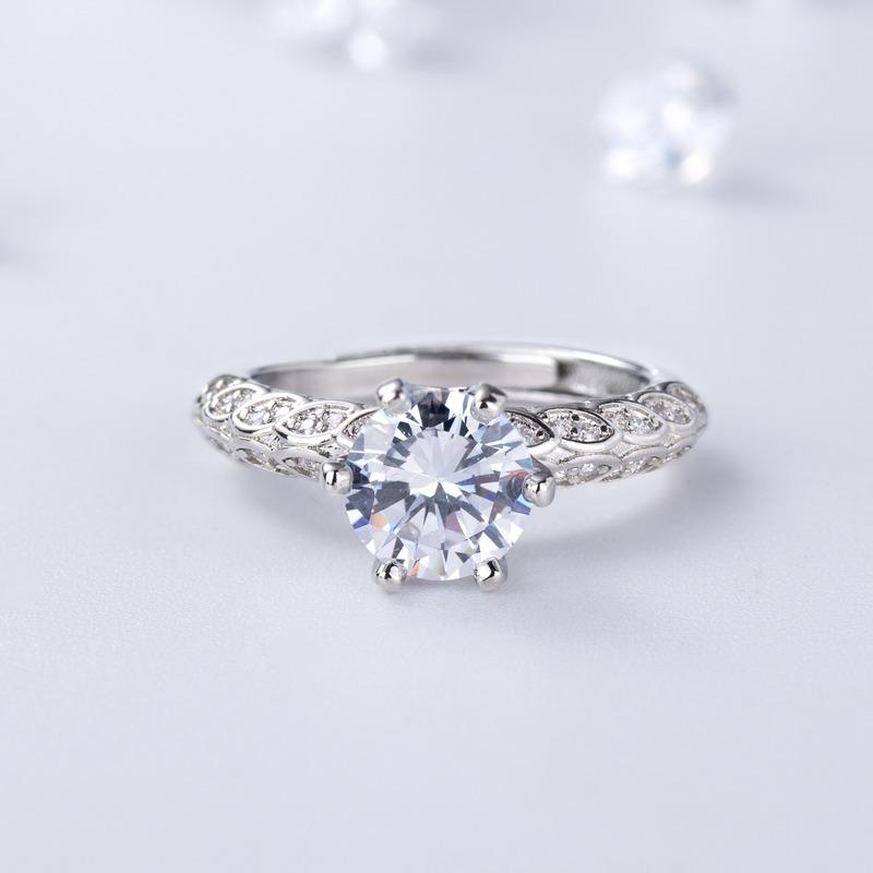 Sace Gems Classic Copper Alloy Zircon Ring Ladies Jewelry Wedding Promise Party Gift