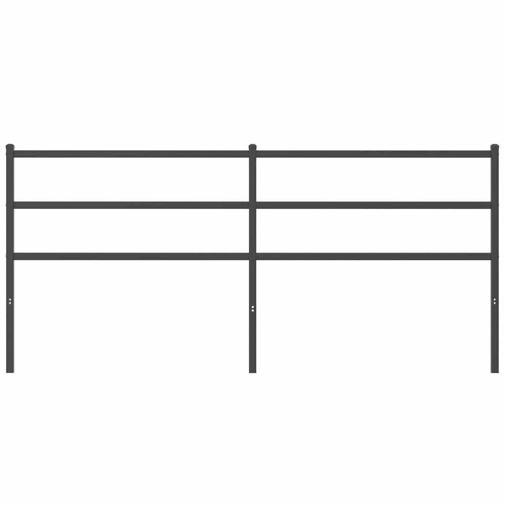 Vidaxl Metal Headboard, Black, 193 Cm