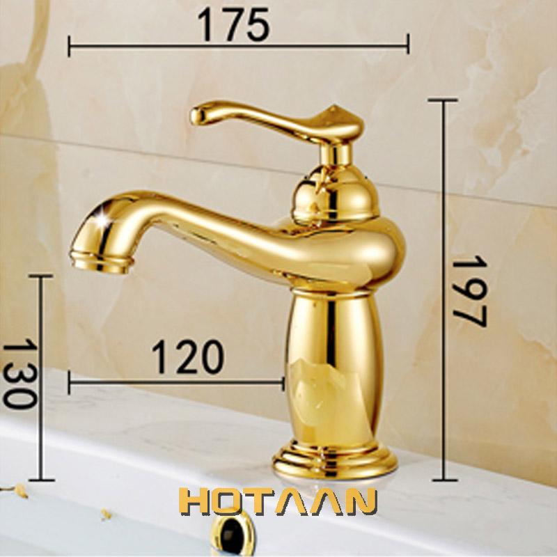 . New Arrival Bathroom Gold Basin Faucet Gold Finish Brass Mixer Tap with Ceramic Torneiras Para Banheiro