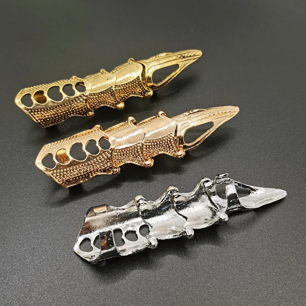 Imixlot Punk Ring Rock Scroll Gelenk Rüstung Knöchel Metall Vollfinger Klauenringe Halloween Unisex Verstellbare Ringe Set
