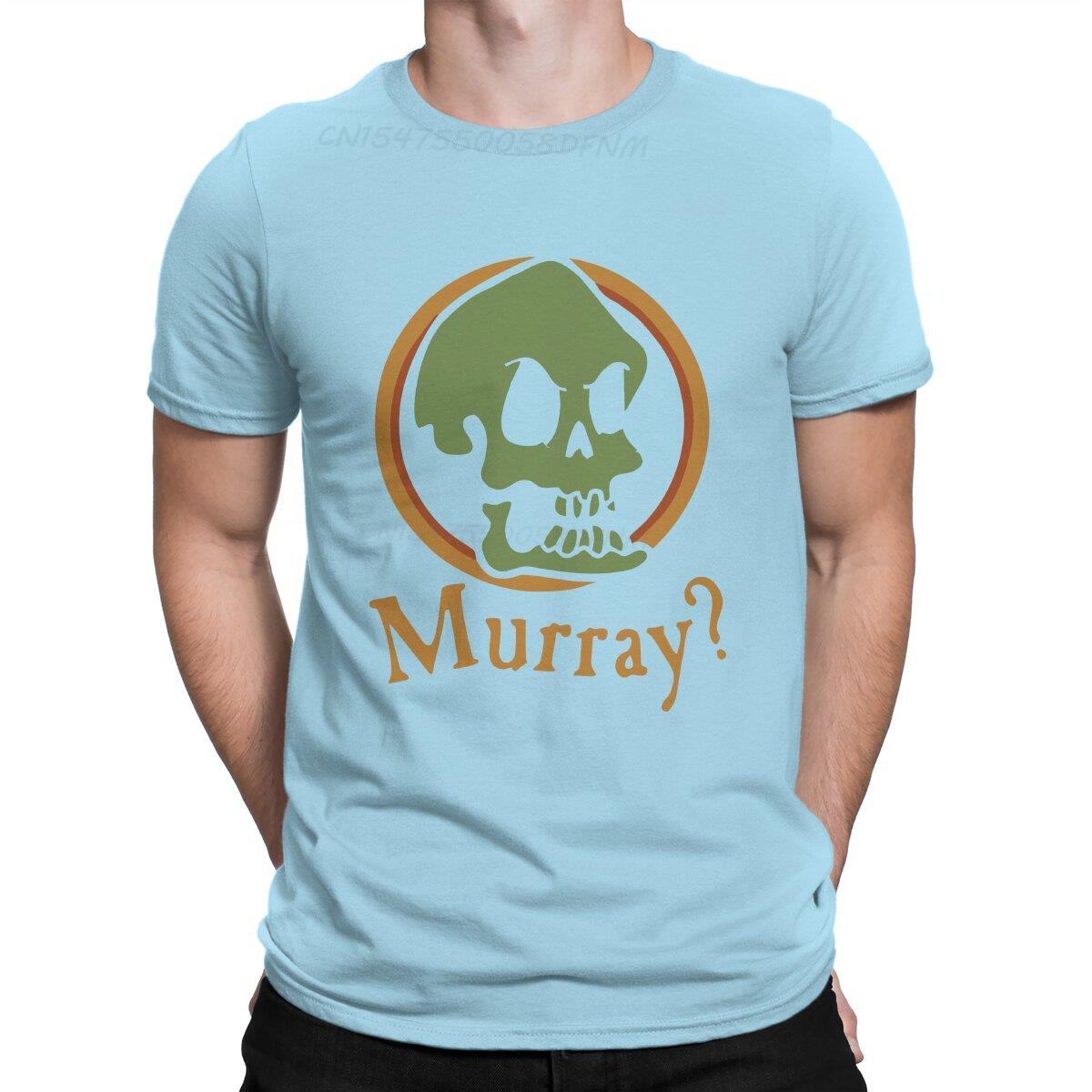 

Men s T-Shirt Murray Anime Pure Cotton Tee Shirt Men T Shirts Monkey Island Game LeChuck Elaine Guybrush T-shirts Summer Tops 4XL