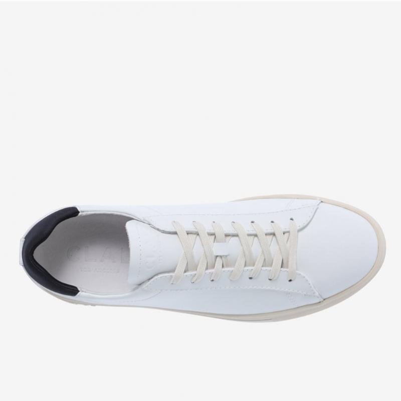Baskets Clae en Cuir Blanc Sceu233br00