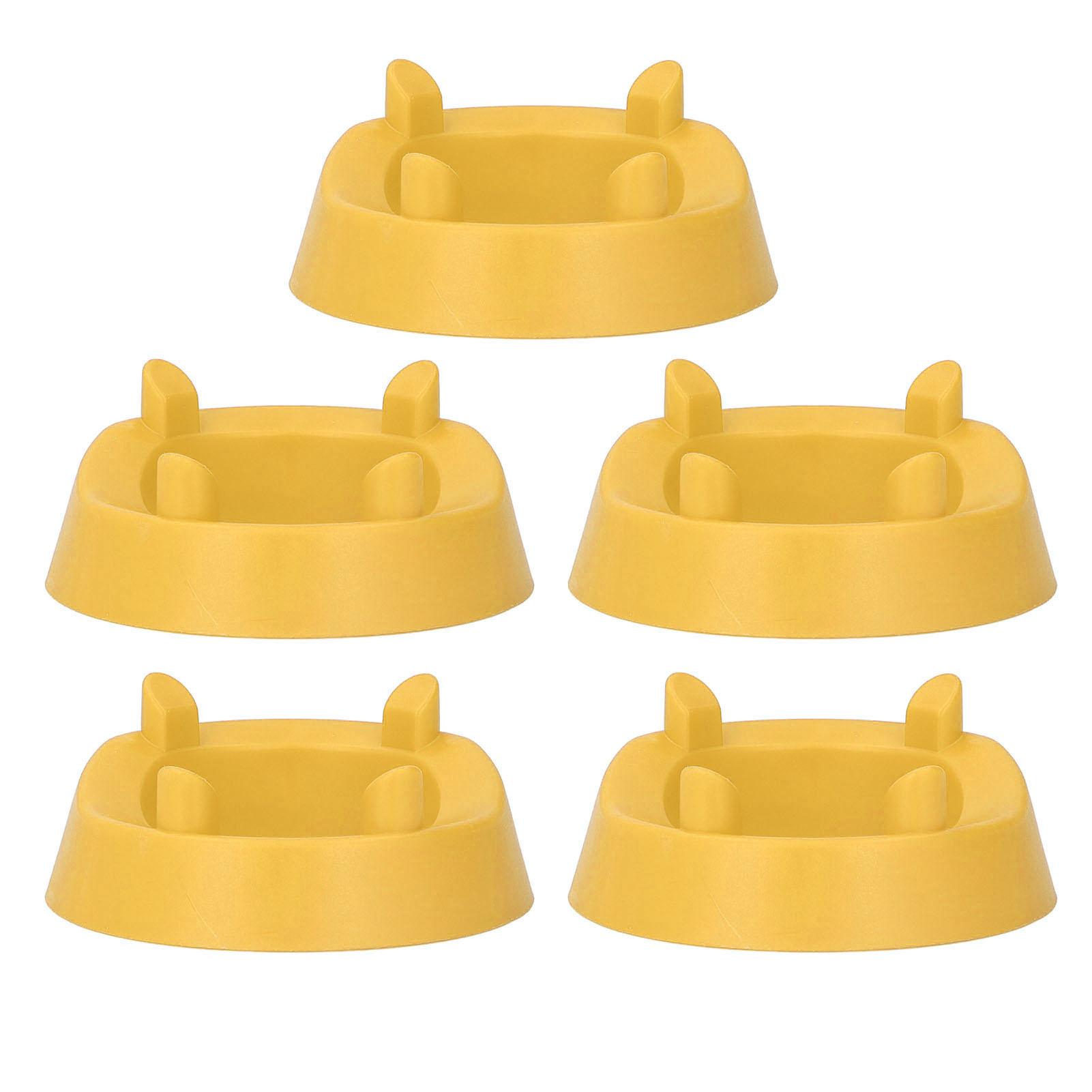 

5 шт. круглый стенд для мячей пластиковый держатель для мячей для футбола, баскетбола, волейбола, регби желтый