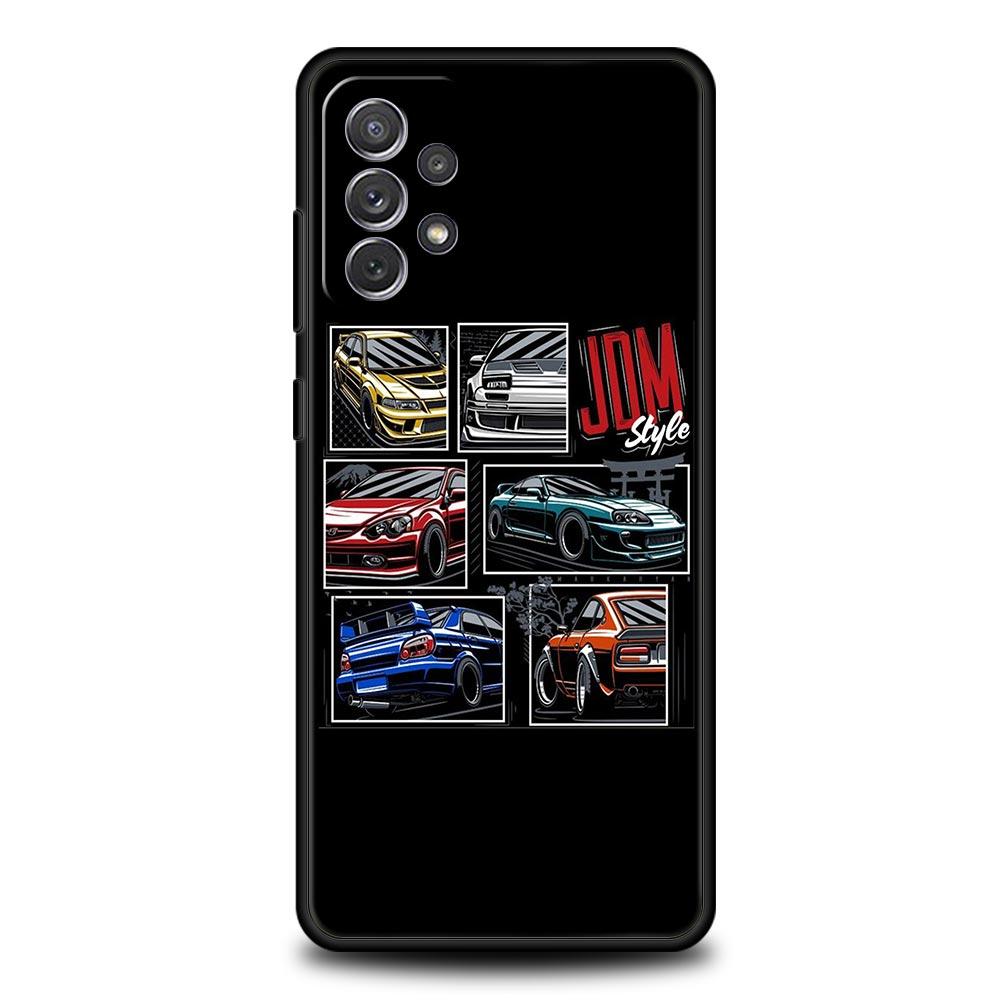 JDM Type R Civic Sport Car Case for Samsung A51 A71 A21S A12 A11 A15 A25 A31 A41 A32 A23 A33 A53 A73 A03S A05S A13 5G A72 Cover