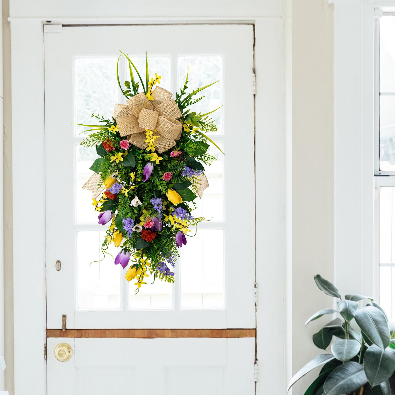 

Свадебные тюльпаны гирлянда дверной венок летний камин подвесной цветочный весенний каплевидный узор для кафе