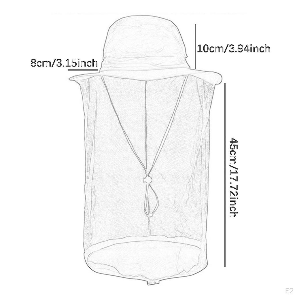 Imkerkappe Hut mit Netz Verstellbar Schützend Fischernetz Sonne für Outdoor