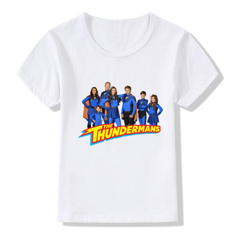 

New Cute The Thundermans TV Shows Print T-shirts Summer Kids T Shirt Baby Girls Boys Clothes Fashion Streetwear Tops 100