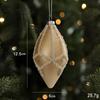 3Pcs Champagne Gold Christmas Balls Elegant Glass Ornaments for Tree Decoration Christmas Baubles Luxury Home Party Winter New