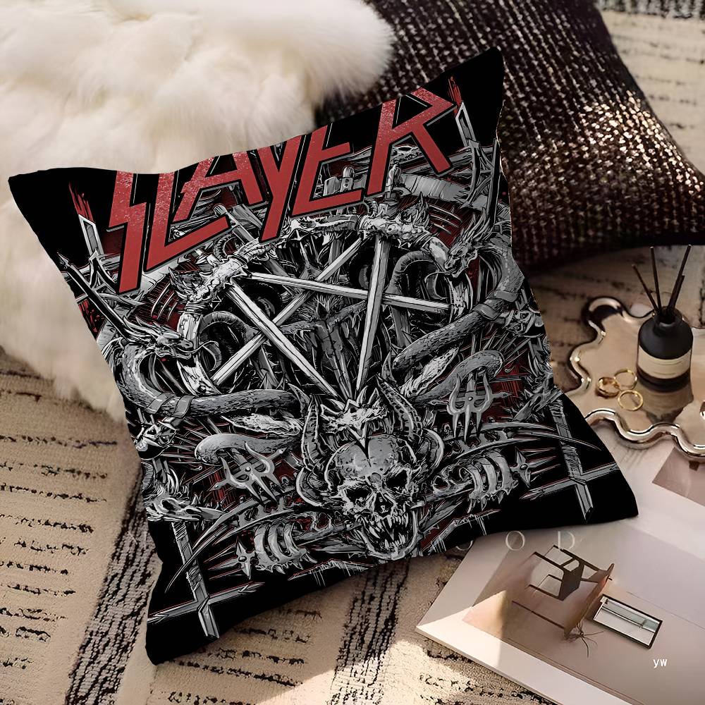 S-Slayer Rock Band Pillow Cover For Bedroom Room And Living Room Sofa Decorative Cushion Cover