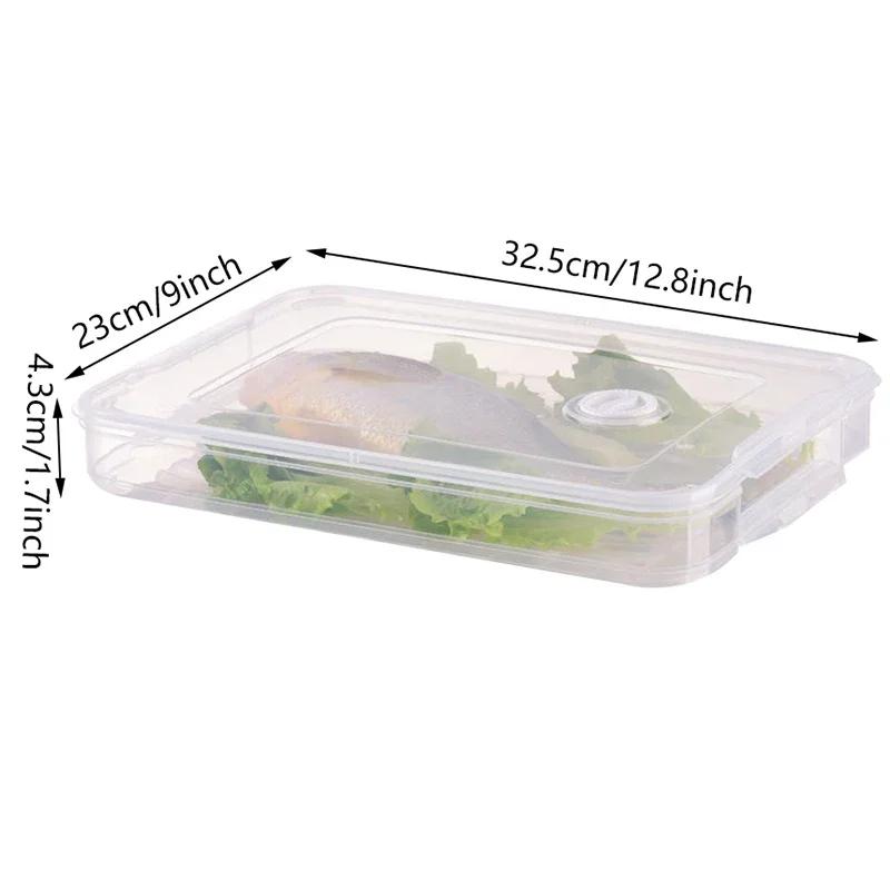 

1 шт. Кухонный органайзер, коробка для пельменей, контейнер для хранения продуктов, холодильник, сохраняющий свежесть, однослойная прозрачная коробка для пельменей