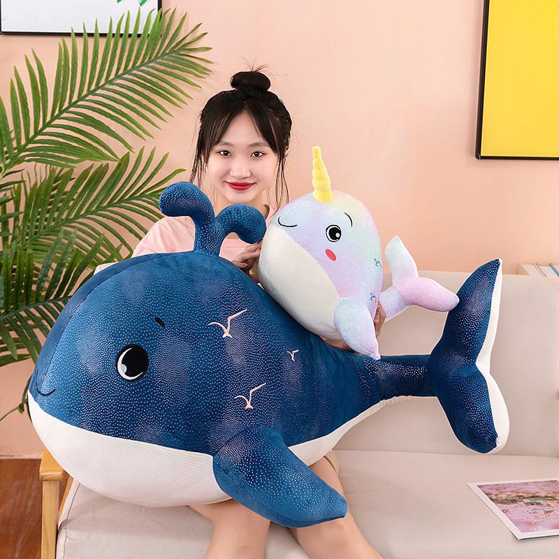 Marine Soft Bodied Animal Whale Plush Toy Cartoon Children Holiday Gift Doll