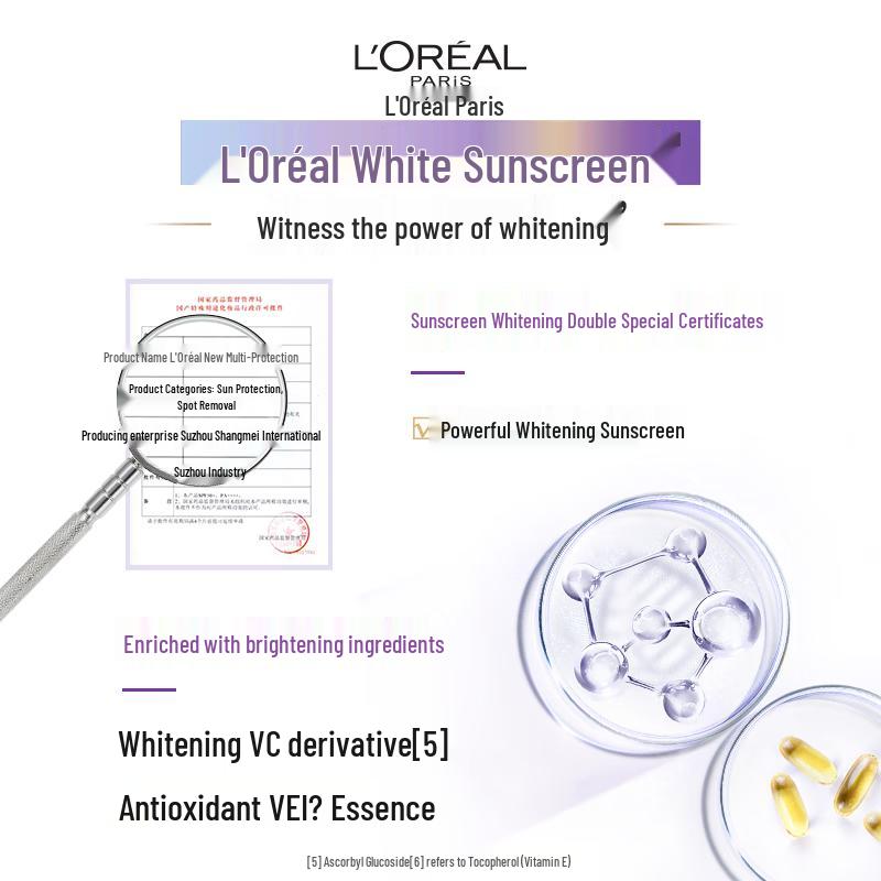 L'Oréal UV Defender Crema Solare Sbiancante con Tonalità Viola SPF50+ PA++++