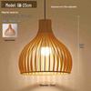 Zen Japanese Wood Pendant Light for Tea Rooms, Restaurants, Bedrooms, and Living Rooms