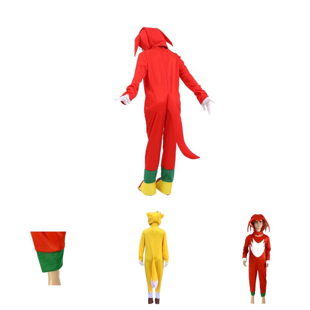 Kids Deluxe Sonic The Hedgehog Costume Jumpsuit Cosplay Onesies