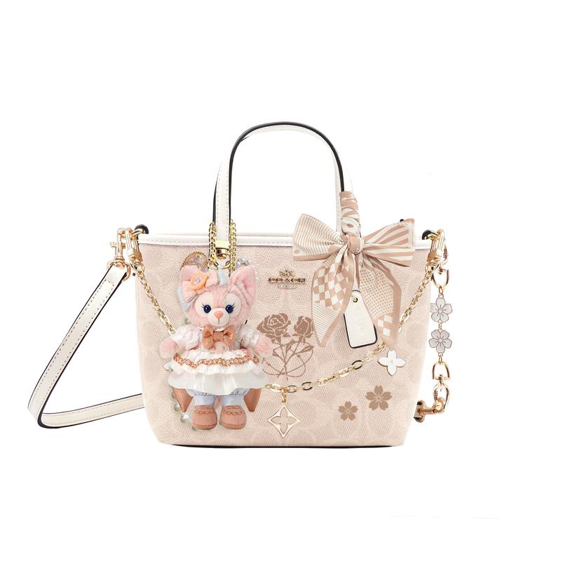 

COACH handbag [Customized bag] City 15 Princess Style Literary Classic Fashion Versatile Coated Canvas Yunduo Mousse Basic Package (Pack + Dust Bag) білий