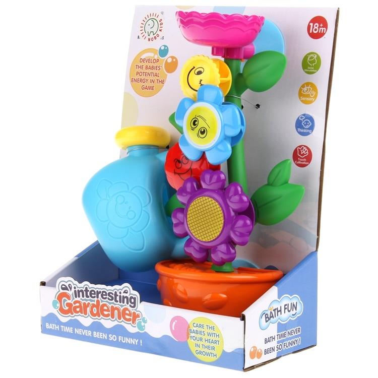 Flower Bath Toy Water Watering Can With Suction Cup For Children' Bathtub