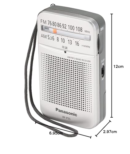 Panasonic RF-P55-S FM/AM 2-bånds mottaker (Sølv)